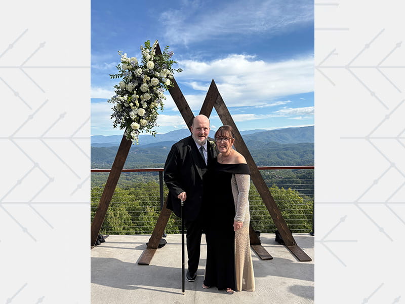 Rich and Carol Coulther in October at their son’s wedding in Sevierville, Tennessee.